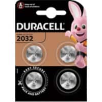 Duracell Button Cell Batteries CR2032 3V Lithium Pack of 4