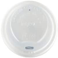 DISPO Cup Lid CPLA (Cristallised Polylactic Acid) White Pack of 100