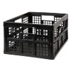 Really Useful Box Plastic Folding Crate Black No Lid 475 x 345 x 235 mm Pack of 5
