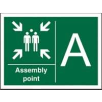 First Aid Sign Assembly Point A Self-Adhesive Plastic 30 x 20 cm