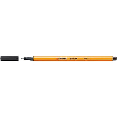 STABILO point 88 Fineliner Pen 0.4 mm Needlepoint Black 88/46 Pack of 10