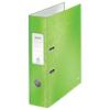 Leitz 180° WOW Lever Arch File A4 80 mm Green 2 ring 1005 Laminated Cardboard Portrait