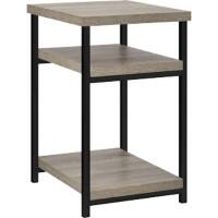 Alphason Rectangular End Table with Grey Oak Coloured MDF Top and Grey Oak Coloured Frame 5048096PCOM 376 x 457 x 602mm