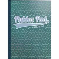 Pukka Pad Glee Notepad Casebound A4 Ruled Cardboard Hardback Green Perforated 400 Sheets