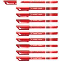 STABILO SENSOR Fineliner Pen 0.3 mm Needlepoint Red 189/40 Pack of 10