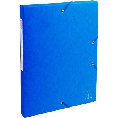 Exacompta Filing Box 50302E A4 Blue Glossy Card 25 x 33 cm Pack of 8