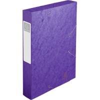 Exacompta Filing Box 16015H A4 Purple 600gsm Pressboard 25 x 33 cm Pack of 10