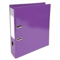 Exacompta Iderama Lever Arch File A4 70 mm Purple 2 ring 53626E Cardboard Glossy Portrait Pack of 10