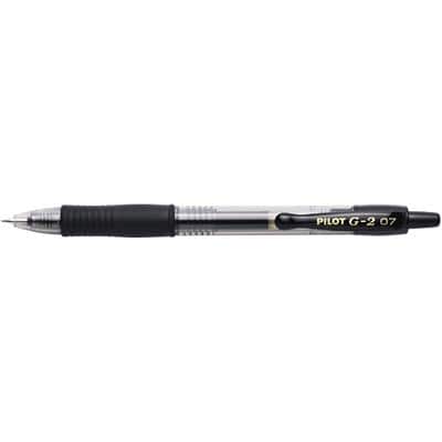 Pilot G2 Rollerball Pen Black Medium 0.4 mm Refillable Pack of 12