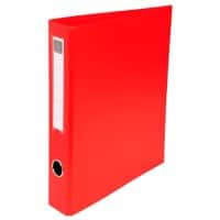 Exacompta Ring Binder Cardboard PVC/PU covered A4 4 ring Red Pack of 15