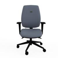 Ergonomic Home Office Chair with Shaped Dual Curved High Backrest Height Adjustable Grey 2D Arms