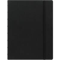Filofax Notebook 115007 A5 Ruled Twin Wire Faux-leather Soft Cover Black 56 Pages