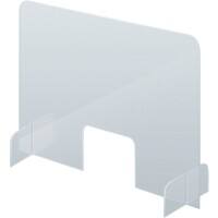 Franken Freestanding Counter & Desk Protective Screen 700 x 850mm Acrylic, Glass Clear