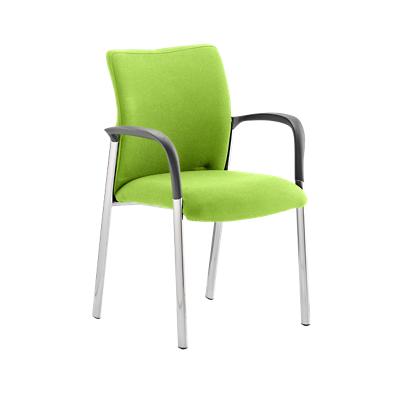 Dynamic Visitor Chair Fixed Armrest Academy Seat Myrrh Green Fabric