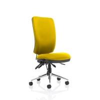 Dynamic Independent Seat & Back Task Operator Chair Without Arms Chiro Senna Yellow Seat Without Headrest High Back