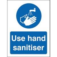 Stewart Superior Health and Safety Sign Use hand sanitiser Plastic Blue, White 20 x 15 cm
