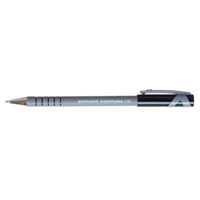 PaperMate Ballpoint Pen Flexgrip Ultra Fine 0.37 mm Black Pack of 12