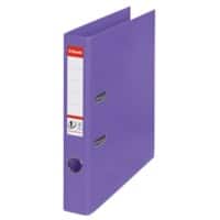 Esselte No.1 Power Lever Arch File A4 52 mm Violet 2 ring 811540 Polypropylene Portrait Pack of 10