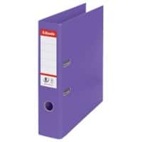 Esselte No.1 Power Lever Arch File A4 72 mm Violet 2 ring 811530 Polypropylene Portrait Pack of 10