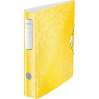 Leitz 180° Active WOW Lever Arch File A4 60 mm Yellow 2 ring 1107 Polyfoam Portrait Pack of 5