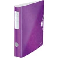 Leitz 180° Active WOW Lever Arch File A4 60 mm Purple 2 ring 1107 Polyfoam Portrait Pack of 5