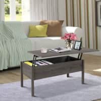 Homcom Modern Lift Top Coffee Table with Storage Compartment Tan 980 x 480 x 450 mm