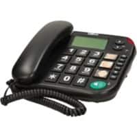 Maxcom Corded Telephone with LCD Display and Direct Photo Memory Buttons KXT480BB Black