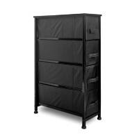 Clarisworld Storage Unit PP-9949BK with 4 Drawers Black