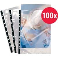 Exacompta Punched Pockets A4 Transparent PP (Polypropylene) Top Opening Pack of 100
