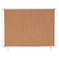 Bi-Office Mastervision Outdoor Top Hinged Lockable Notice Board Non Magnetic 18 x A4 Wall Mounted Yes 144.8 (W) x 98.1 (H) cm Brown