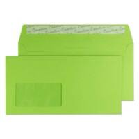 Creative Peel & Seal DL+ Coloured Envelope Green 229 (W) x 114 (H) mm Window 120 gsm Pack of 500