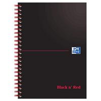 OXFORD Notebook A5 Ruled Spiral Bound Cardboard Black 100 Pages