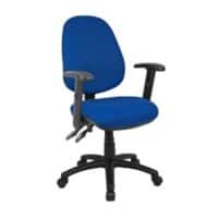 Permanent Contact Backrest Task Operator Chair Height Adjustable Arms Vantage 100 Blue Seat Without Headrest High Back