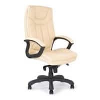 Nautilus Designs Ltd. Stylish High Back Leather Faced Executive Armchair with Upholstered Armrests and Pronounced Lumbar Support