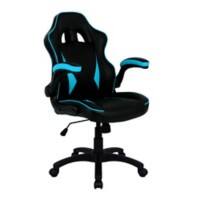 Nautilus Designs Ltd. Executive Ergonomic Gaming Style Office Chair with Folding Arms, Integral Headrest and Lumbar Support Blue
