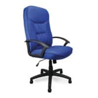 Nautilus Designs Ltd. High Back Fabric Executive Armchair with Sculptured Stitching Detail Blue