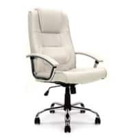 Nautilus Designs Ltd. High Back Leather Faced Executive Armchair with Integral Headrest and Chrome Base
