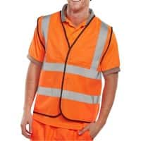 B Seen Hi-Vis Waistcoat High-Visibility Extra Large (XL) Orange