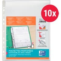 OXFORD Expanding Pocket with Flap PP A4 Pack of 10