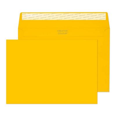 Creative Coloured Envelope C5 229 (W) x 162 (H) mm Adhesive Strip Yellow 120 gsm Pack of 500