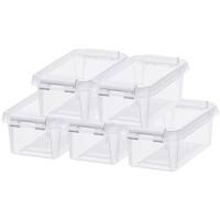 SmartStore Storage Boxes Plastic Transparent 9 (W) x 15 (D) x 6 (H) cm Pack of 5