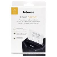 Fellowes Powershred Oil Sheets for Cross-Cut, Mini-Cut and Micro-Cut Shredders Pack of 10