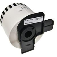 QL Label Roll Compatible Brother DK-22205 5BR22205-WT Adhesive Black on White 96 x 91 mm