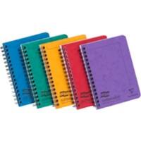 Europa Notebook 482/1138Z A6 Ruled Spiral Bound Side Bound Pressboard Hardback Multicolour Perforated 120 Pages Pack of 10