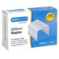 Rapesco Staples 26/6 S11662Z3 Steel Silver Pack of 5000
