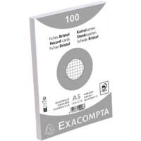Exacompta Index Cards 10208E A5 White 15 x 21.2 x 2.5 cm Pack of 10