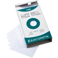 Exacompta Index Cards 13801X White 7.7 x 12.9 x 2.5 cm Pack of 10
