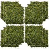 OutSunny Wall Panel Milan Grass Polyethylene, Plastic Green Pack of 12