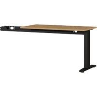 GERMANIA GW-Agenda HOME Rectangular Height Adjustable Desk Expander Oak Black, Grandson-oak repro Melamine 1,130 x 600 x 870 mm