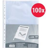 Exacompta Punched Pockets A4 Transparent 40 Microns PP (Polypropylene) Top Opening 5111E Pack of 100